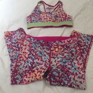 Reebok leggings and sports bra combo